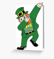 Dabbin' Leprechaun Greeting Card