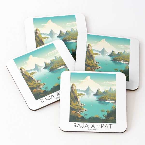 Item preview, A Vintage Travel Illustration of Raja Ampat - Indonesia designed and sold by GoodOldVintage.