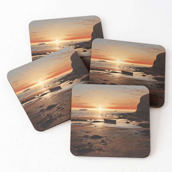 Item preview, Low tide on a beautiful beach designed and sold by draggers.