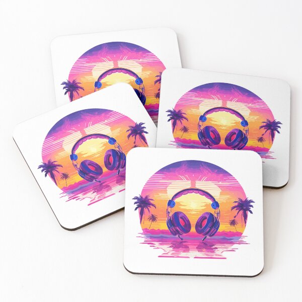 Item preview, sunset headphones miami music designed and sold by JonnyVIBEuk.