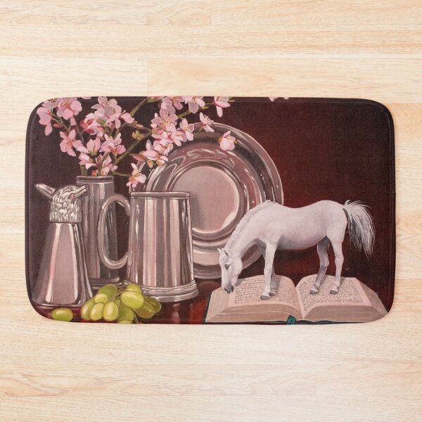 Item preview, Miniature horse still life fantasy oil painting designed and sold by Yue Zeng Art Studio.
