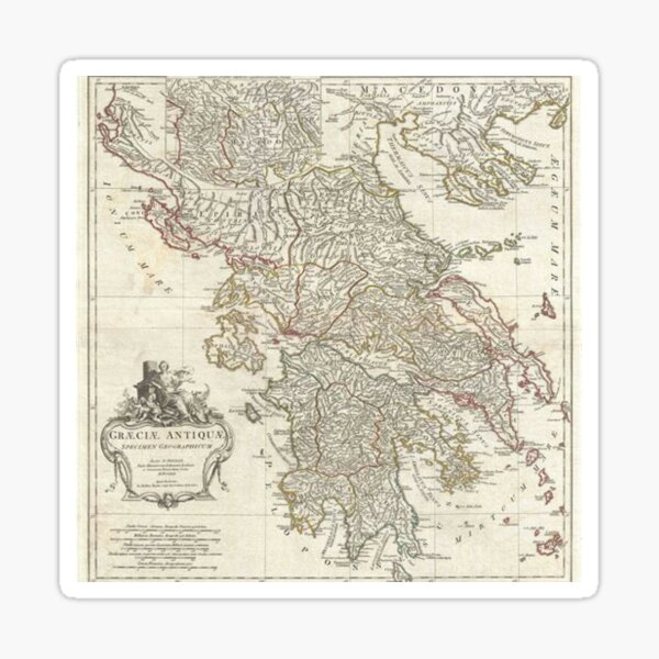 Item preview, Map of Ancient Greece designed and sold by Katie Urban.