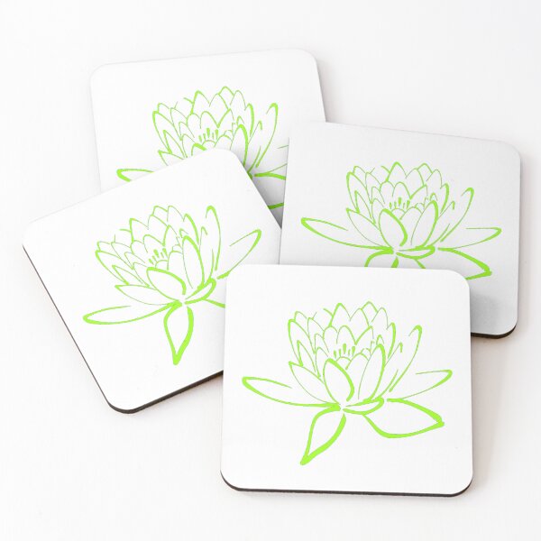 Item preview, Lotus Flower - Green and White designed and sold by Timeknights.