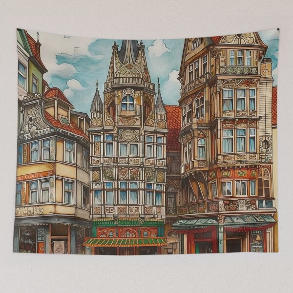 Item preview, Erfurt city drawing designed and sold by ComicsFactory.