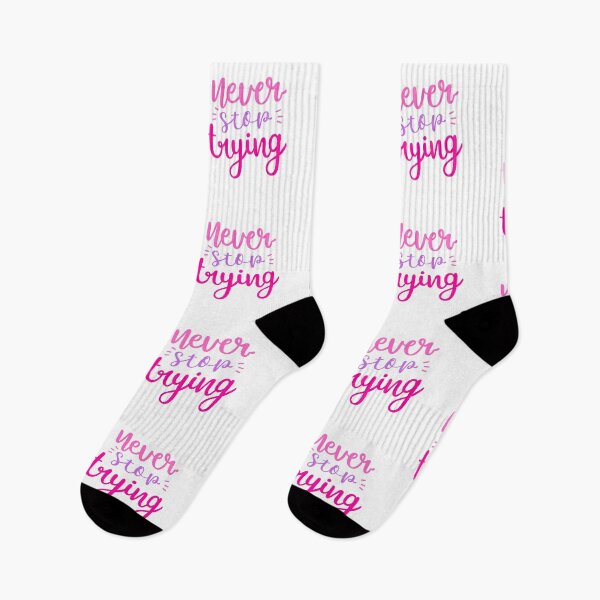 Item preview, Never Stop trying - Ace Quote - pink designed and sold by Faithfully_Yours.