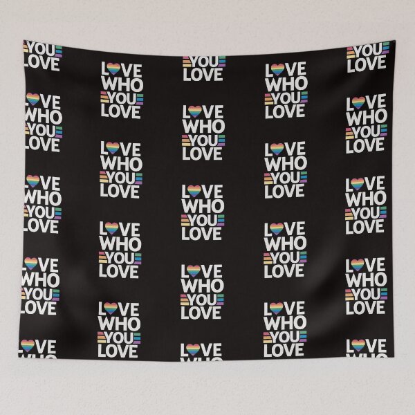 Item preview, Love Who You Love Rainbow Heart LGBTQ designed and sold by npizzino.