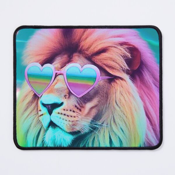 Item preview, Rainbow pastel lion by the pool designed and sold by RachelRebel.