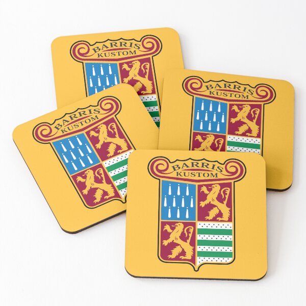 Item preview, Gold Barris Kustom Crest Black Border designed and sold by Barris Kustom City.