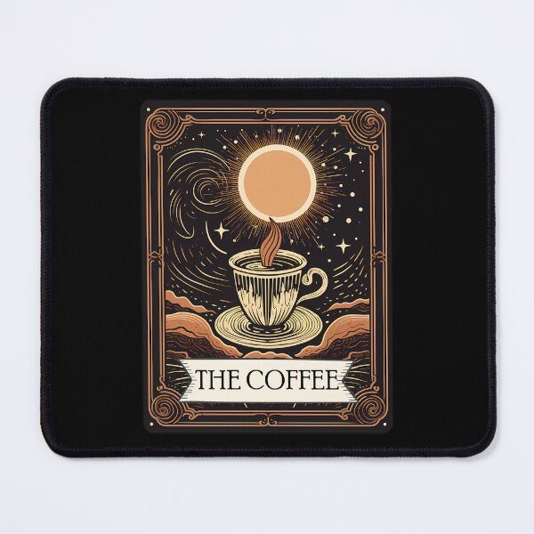 Item preview, Tarot Card The Coffee Caffeine Clairvoyance with a Mystic Twist Funny Halloween Design designed and sold by trendyzcom.