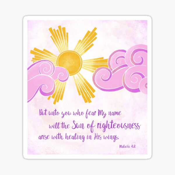 Sun And Clouds (Pink) Sticker