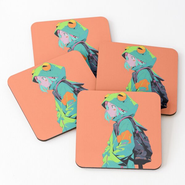 Item preview, Frog Anime Girl in Retros 90s Shonen Manga Japanese Vaporwave Aesthetic. designed and sold by RibbitFans101.