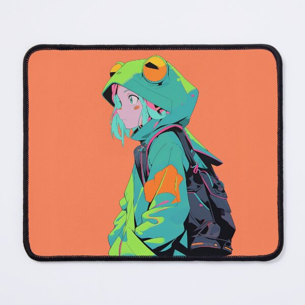 Item preview, Frog Anime Girl in Retros 90s Shonen Manga Japanese Vaporwave Aesthetic. designed and sold by RibbitFans101.