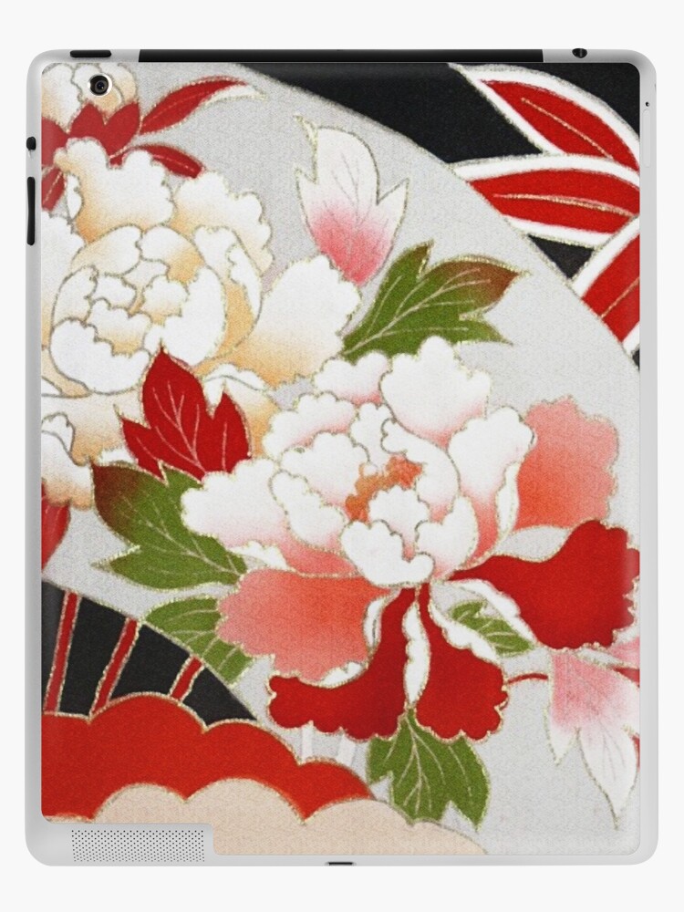 White Red Chrysanthemums Floral Japanese Gold Screen Wrapping Paper by  Vicky Brago-Mitchell®