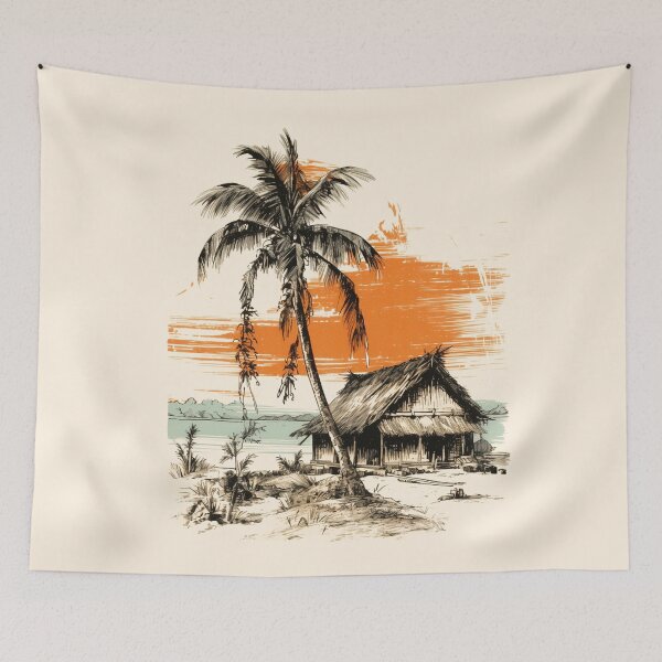 Item preview, Tiki Hut Vintage Retro designed and sold by Retro Travel Design.