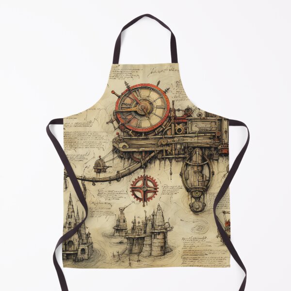 Item preview, Steampunk Drawing Ancient Manuscript designed and sold by BrandonArtWorld.