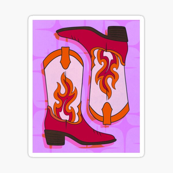 Cowboy boots with flames best sale