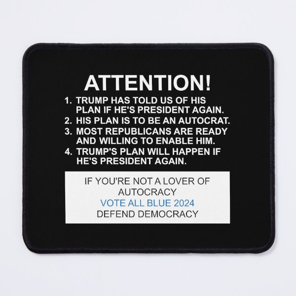 Item preview, Attention in white designed and sold by Politics-Corner.