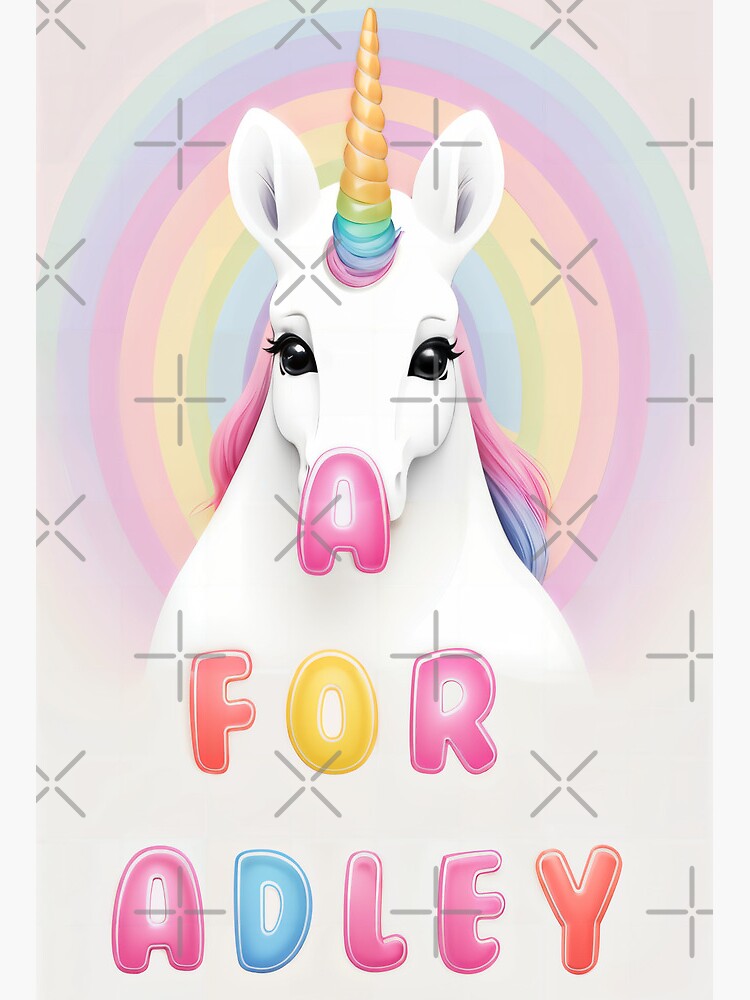 Adley's Unicorn Rainbow Art Pouch