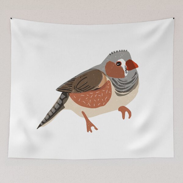 Item preview, Elegant Illustrated Zebra Finch Bird Fine Art Print A Captivating Addition to Any Space Nursery designed and sold by BONBcreative.