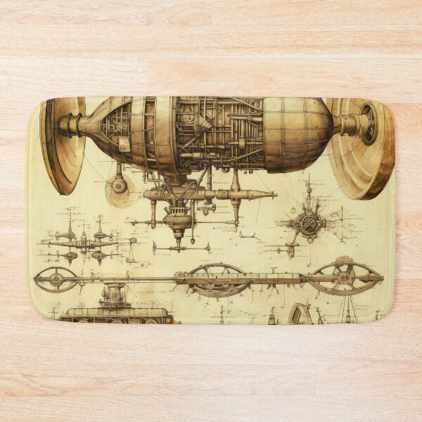 Item preview, Steampunk Drawing Ancient Manuscript designed and sold by BrandonArtWorld.