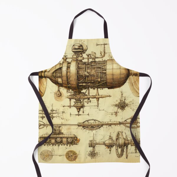 Item preview, Steampunk Drawing Ancient Manuscript designed and sold by BrandonArtWorld.