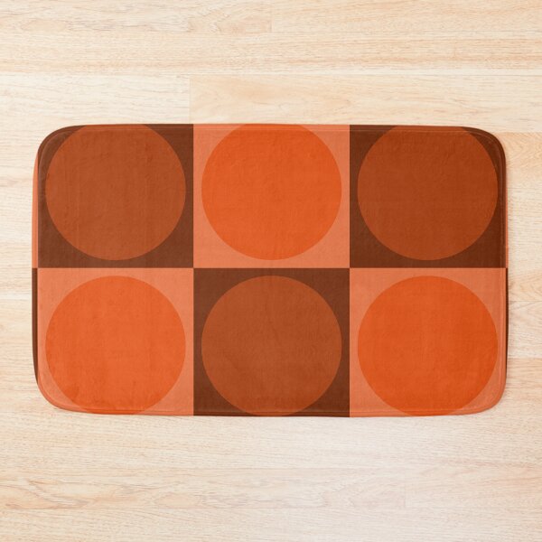 Item preview, 70s Checks and Circles Flame Orange designed and sold by miavaldez.