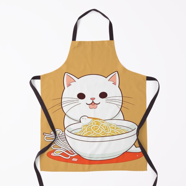 Item preview, Cute Kawaii Cat Eating Ramen Noodles | Kitty Cat Lover designed and sold by lildoodleshirts.