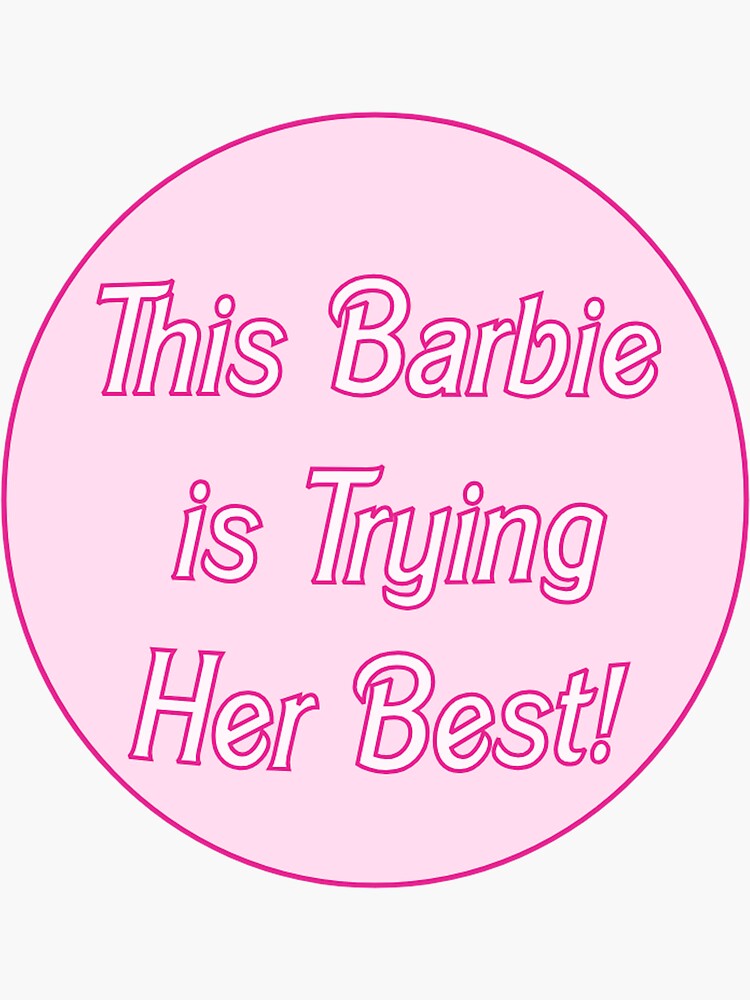 Barbie Girl QR Code Sticker Vinyl Car Bumper Decal