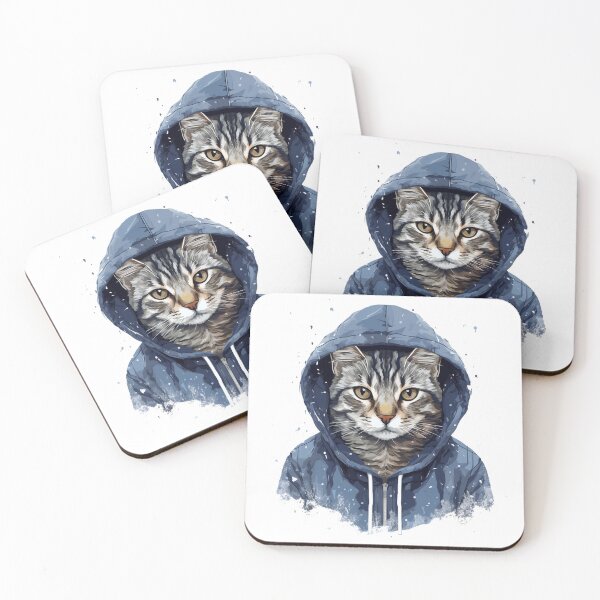 Item preview, Disappearing Glitch Cat in a Hoodie designed and sold by yodaddydesigns.