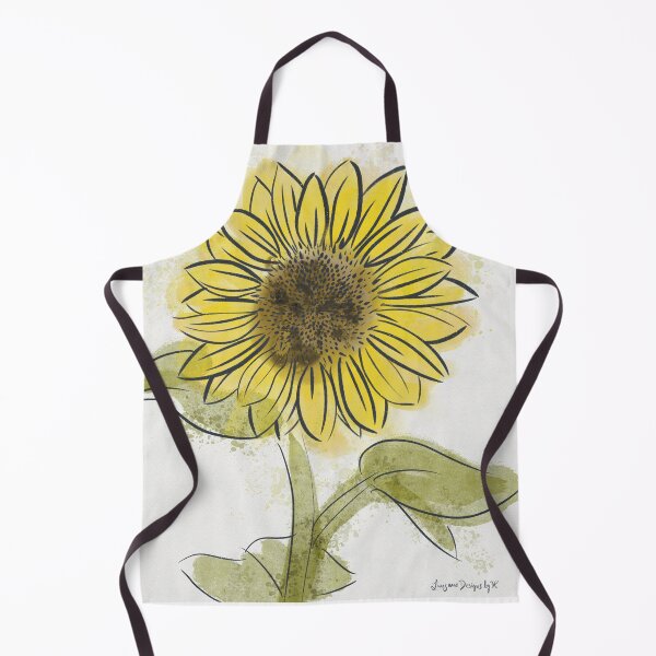 Item preview, Ink and Watercolor Sunflower designed and sold by DesignsByVK.
