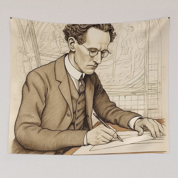 Item preview, Erwin Schrodinger scientist designed and sold by ComicsFactory.