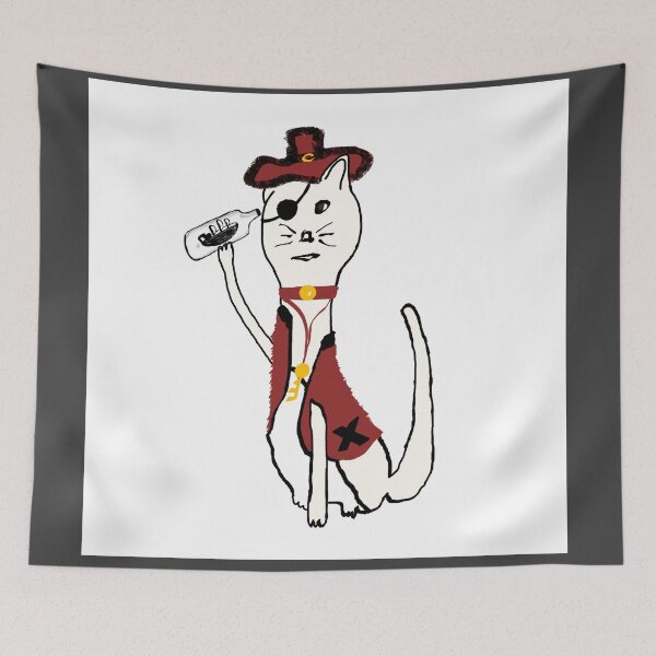 Item preview, Pirate Cat Captain of the Ship designed and sold by fairytalearrrt.