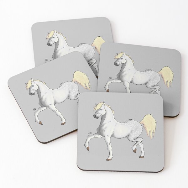 Item preview, Ghost the grey, trotting Welsh pony stallion designed and sold by BusterDraws.