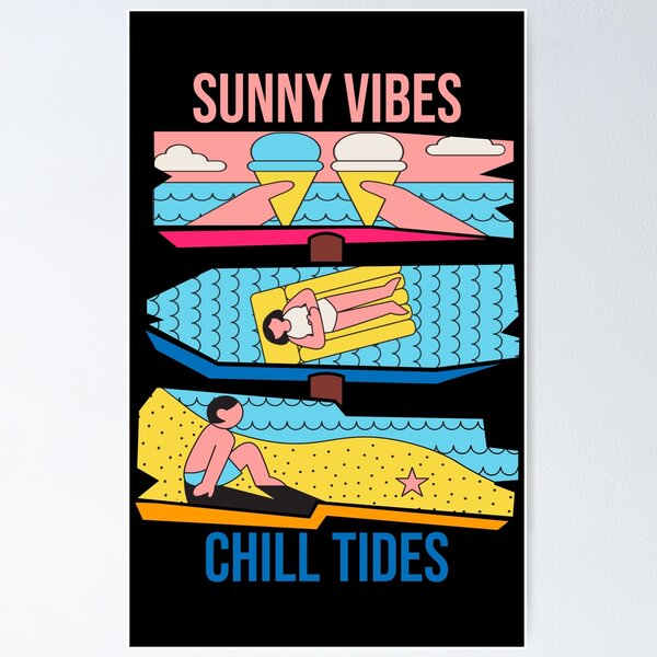 Artikelvorschau, Sunny Vibes Chill Tides entworfen und verkauft von TextEccentrics.