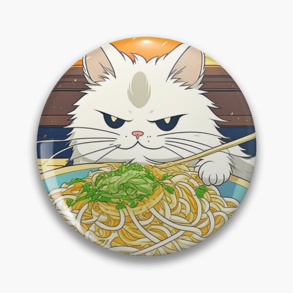 Item preview, Raman Cat Eating Noodles | Cute Kitty Cat Lover designed and sold by lildoodleshirts.