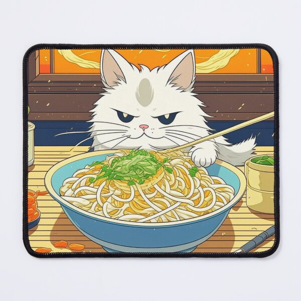 Item preview, Raman Cat Eating Noodles | Cute Kitty Cat Lover designed and sold by lildoodleshirts.