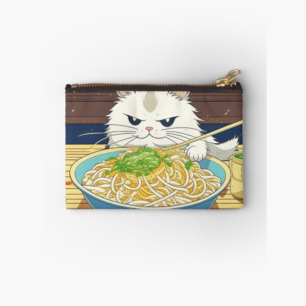 Item preview, Raman Cat Eating Noodles | Cute Kitty Cat Lover designed and sold by lildoodleshirts.