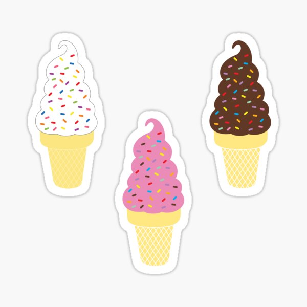  Ice Cream Cone White Pink Chocolate Cherry High Waist