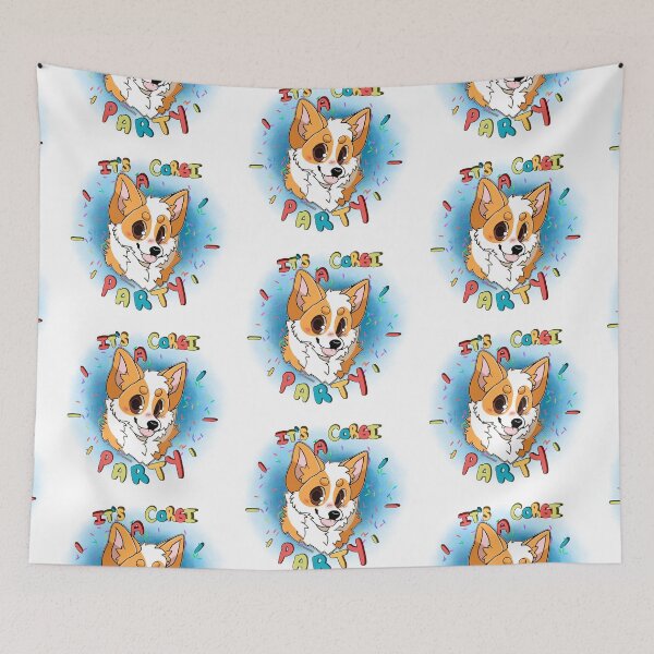 Item preview, It’s a corgi party! designed and sold by Slushiekins.