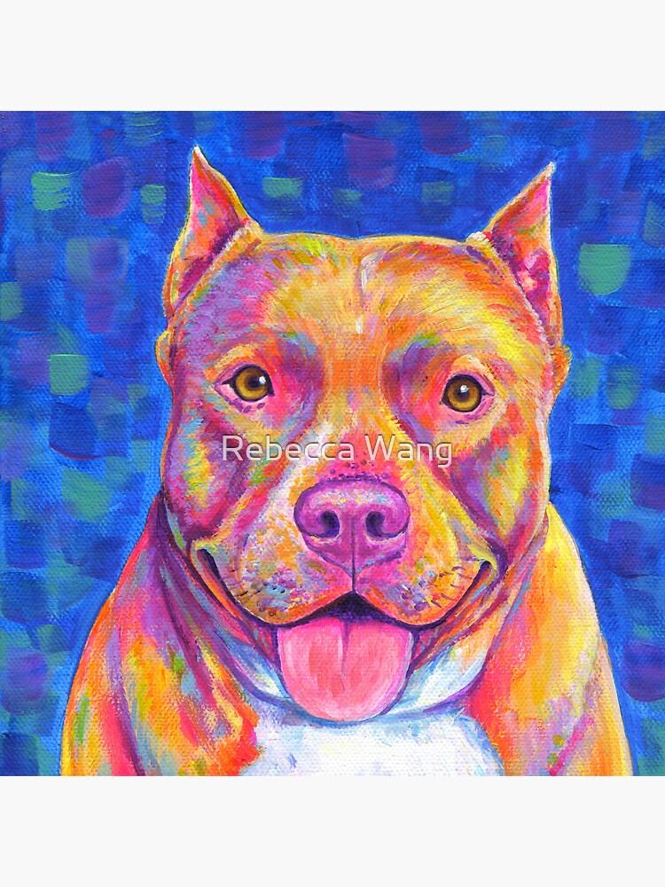 Peppy Purple Pitbull Cute Rainbow Pit Bull Dog Art Jigsaw Puzzle