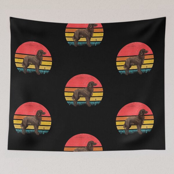 Item preview, Flat Coated Retriever Vintage Retro Sunset designed and sold by rafaeltto.