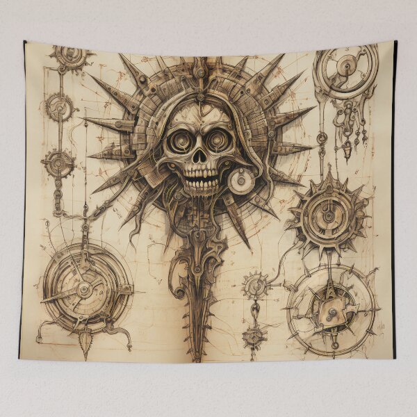Item preview, Steampunk Drawing Ancient Manuscript designed and sold by BrandonArtWorld.