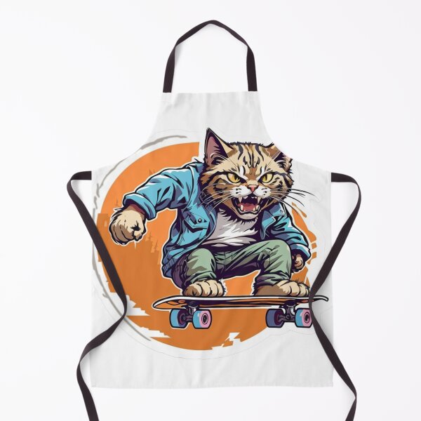 Item preview, Roaring Cat on Skateboard – Edgy Feline Skater Design for Adventurous Souls & Cat Fanatics! designed and sold by sadsapiens.