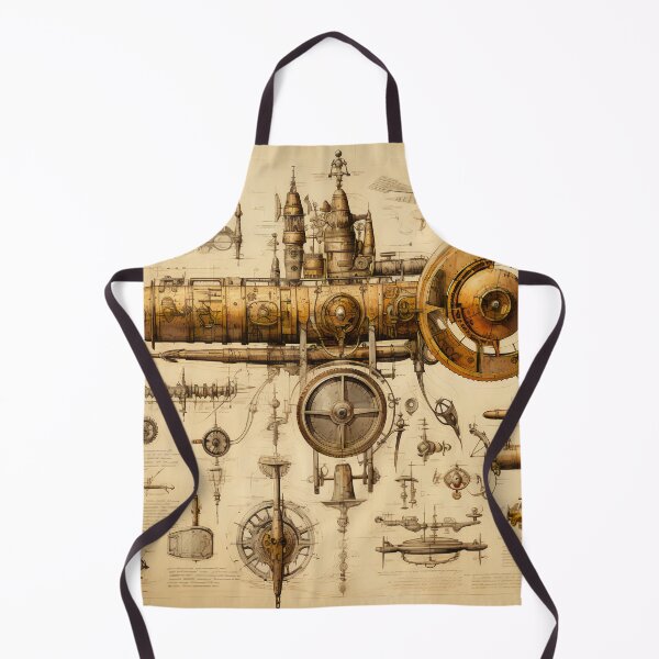 Item preview, Steampunk Drawing Ancient Manuscript designed and sold by BrandonArtWorld.