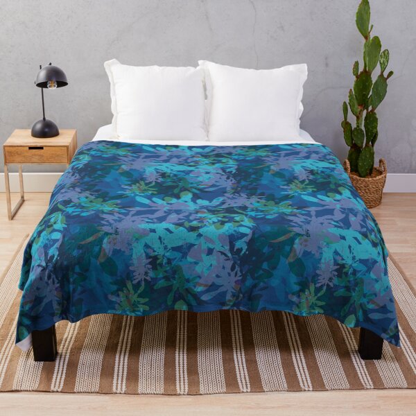 Item preview, Blue and lilac leaves pattern digital art designed and sold by marciaolicosta.