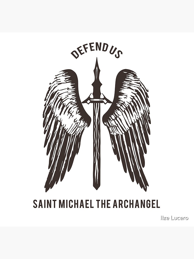 San miguel arcángel ilustración arcángel san miguel generativo ai símbolo  de protección y defensa aislado sobre fondo blanco