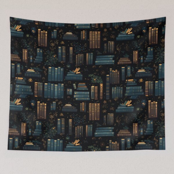 Item preview, Dark Academia Book Pattern designed and sold by christiangates.