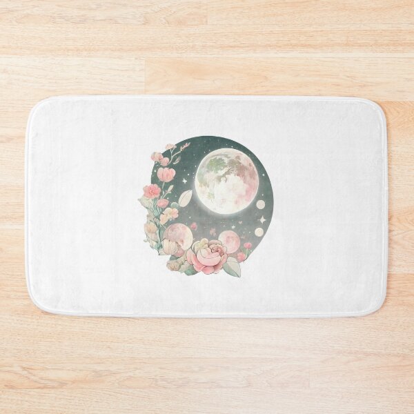 Item preview, Full Moon Lunar Phases Space Stars Flowers Nature Celestial designed and sold by farhanhafeez.