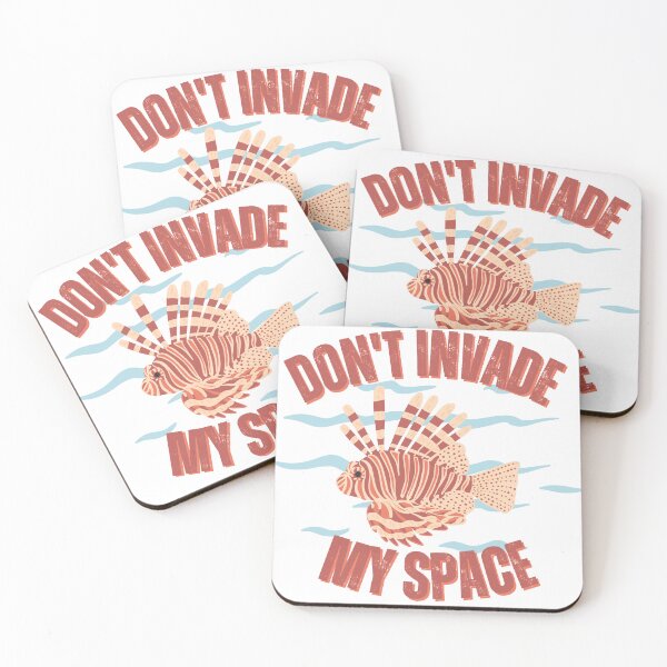 Item preview, Don't Invade My Space Lionfish, Invasive Species Awareness designed and sold by mermaidmegan.
