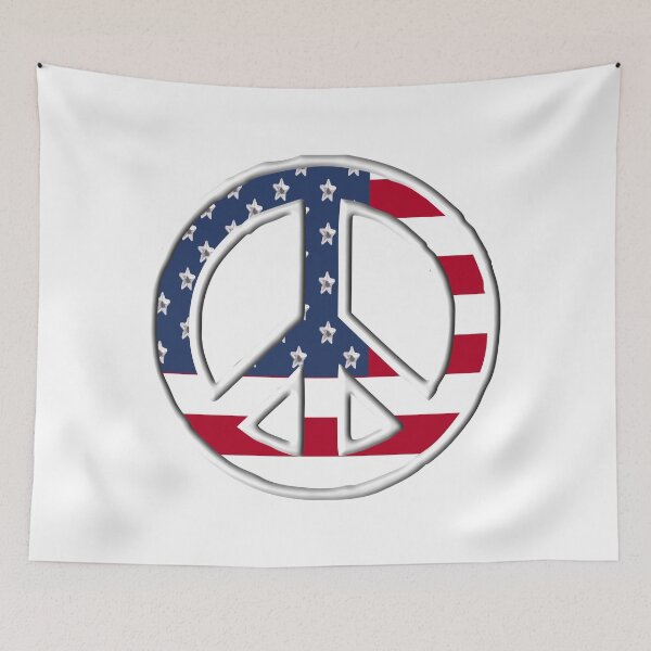 Item preview, Peace With American Flag designed and sold by m2inspiration.